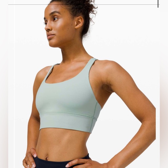 Lululemon Energy Bra Long Line *Medium Support, B–D Cup in Hazy Jade - Picture 2 of 12